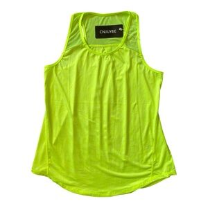 #044, CNJUYEE, neon yellow tank top, size M, NWT